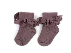 MP socks wool dark purple dove blonde